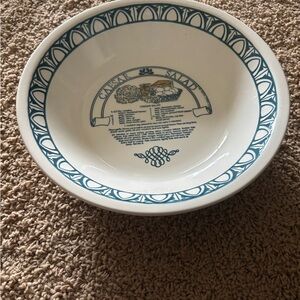 Elegant Blue and White Caesar Salad Bowl